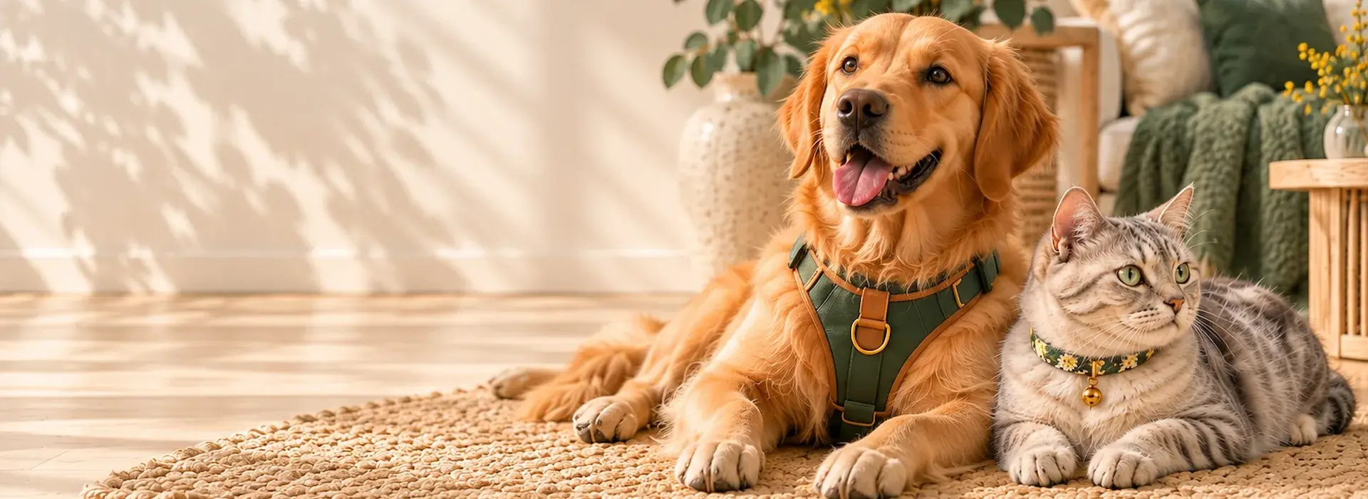 Dog and cat with Aussie Pet Wear gear